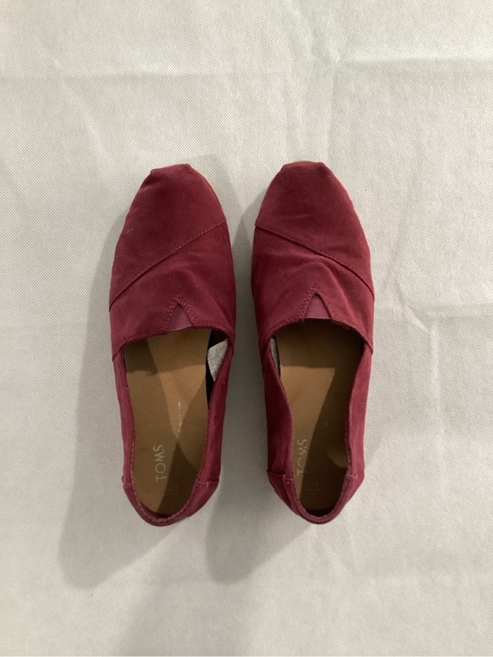 Toms Women's Slip-On Flats in Wine Red